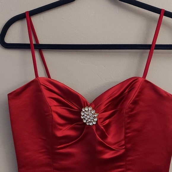 NWT MILLY 2 Ruby Red Sweetheart Silk Dress - Picture 2 of 16